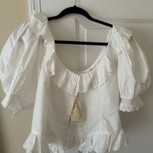 NWT Doen Wilma Top in Powder